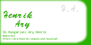 henrik ary business card